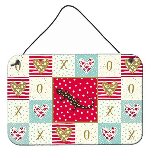 Caroline's Treasures CK5533DS812 Salamander Wall or Door Hanging Prints, Red Aluminum Metal Sign Kitchen Wall Bar Bathroom Plaque Home Decor, 8x12, Multicolor