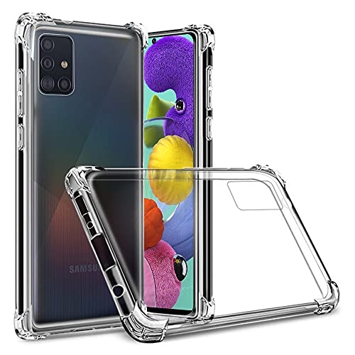 Totill Case for Samsung Galaxy A51 Crystal Clear [Anti Yellow] Shockproof Slim Soft Silicone Protective Phone Case for Samsung A51 Cover Funda Smartphone Coque Hülle - Transparent