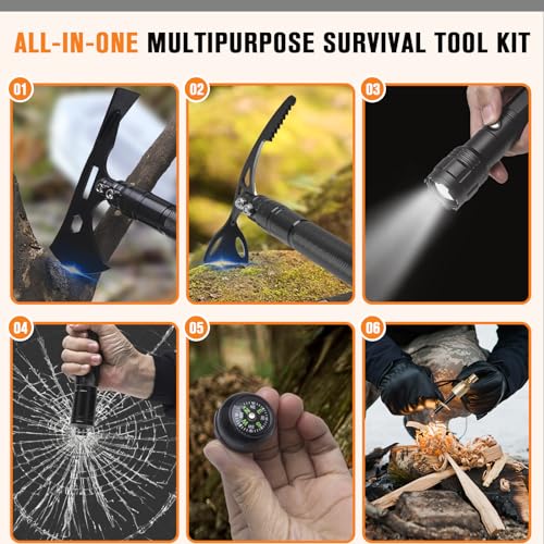 Camping-Shovel-and-Axe-Set-Survival-Axe-and-Shovel-Kit-Camping-Axe-Saw-Shovel-Combo-180-Degree-Folding-Tactical-Shovel-Hatchet-for-Outdoor-Camping-Hiking-Backpacking