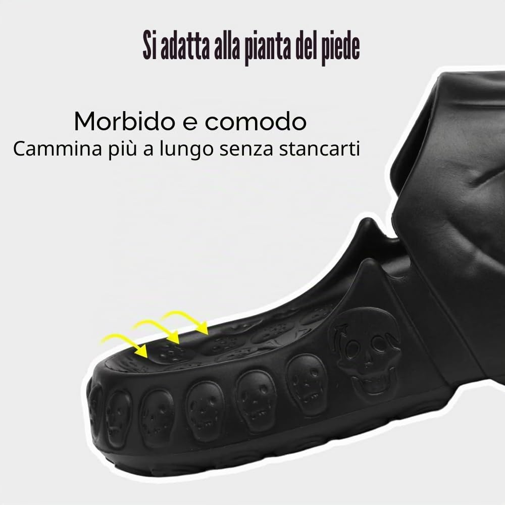 Asifn Skull Slides Pantofole Doccia per le Donne Uomini Sandali Casa EVA Spessore Soft Open Toe su Indoor Outdoor Beach Pool Sandali