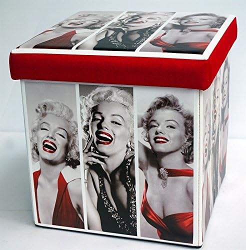 Triple Marilyn Ottoman Storage Foot Stool / Storage Cube Box Seat / Folding Storage Box 36x36x36cm