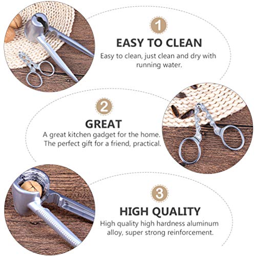 FAVOMOTO 2Pcs Ferramenta para Abridor de Alicate de Nogueira Alicate de Sementes de Melão Tesoura Al