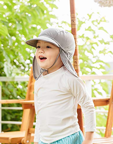 VAENAIT BABY Newborn-7T Toddler Infant Kids Unisex Boys & Girls Sun Protection Sporty Flap Swim hat UPF 50+ UV Flap Cap3