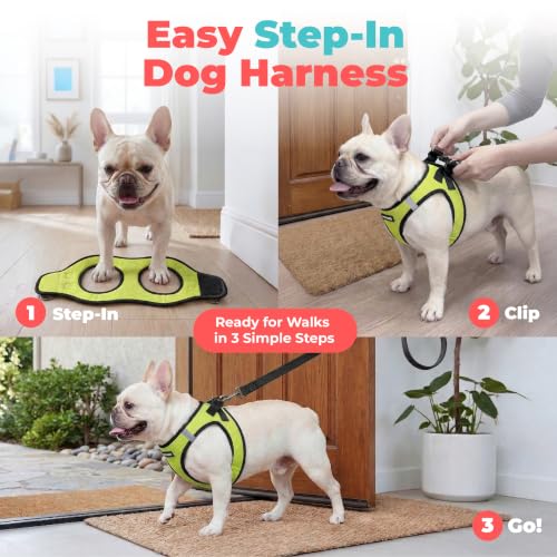 Image of Voyager Step-in Air Dog Vest Harness - Lime Green /Black Trim, Medium