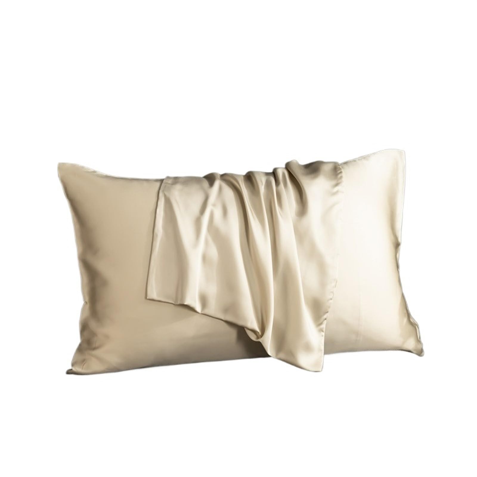 federe seta Fodera for cuscino in seta di gelso Busta in tinta unita Federa for for for dormire(Khaki,50x80cm 2pcs)