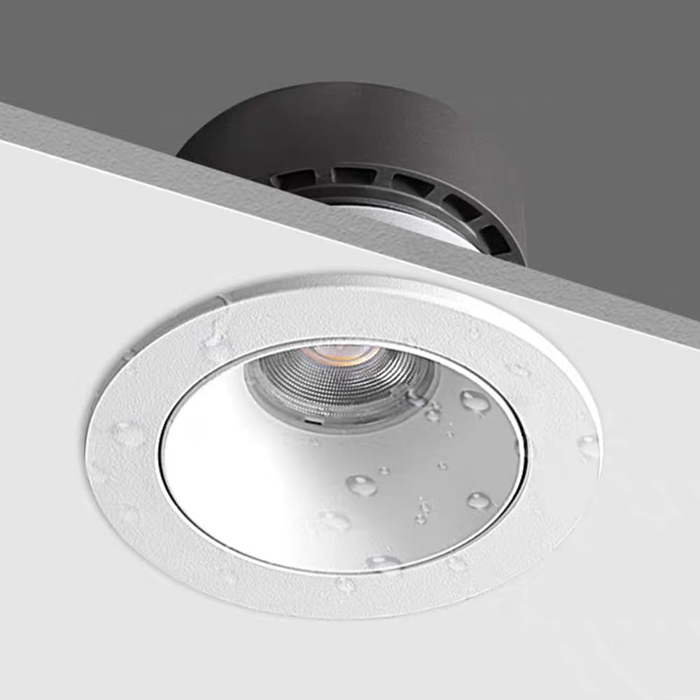 Foco de Techo LED de 3,3", empotrable, Resistente al Agua, para baño, IP65, Ideal para Sala de Estar, Pasillo, Porche, balcón (4000 K, 10 W)