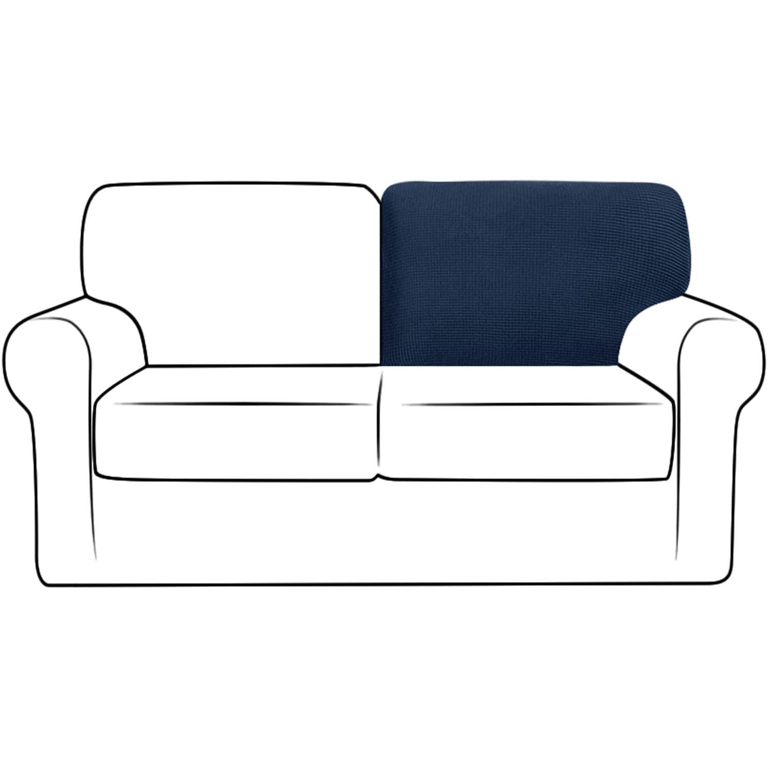 Housse de dossier de canapé extensible protecteur fauteuil 2pcs
