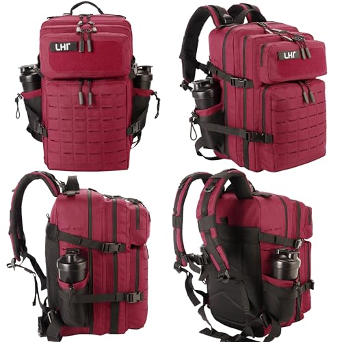 Image of LHI Tactical Military Backpack for Men 25L /45L Large Molle Army Assault Pack 3 Day Hiking Rucksack With Bottle Holder