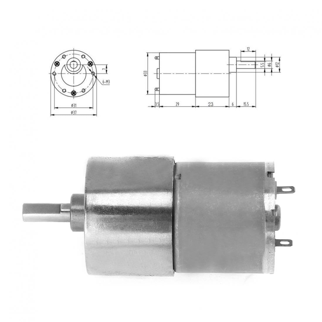 37GB-3530 12 V DC 60 obr./min elektroniczny rozrusznik zmniejszający prędkość z przekładnią o wysokim momencie obrotowym wał mimośrodowy do inteligentnego urządzenia napędowego