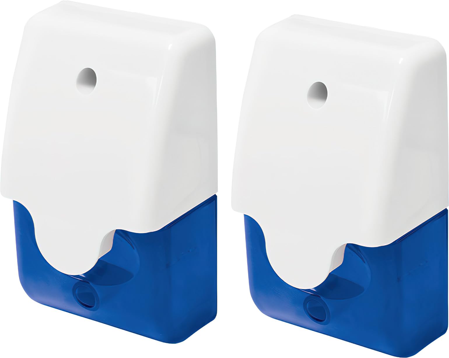 Seco-Larm SL-1312-SA/B Pack of 2 Mini Strobe Sirens, Blue Lens; Synchronized Piezo Siren and LED, Mounts in Single Gang Box or Surface Mount, High Impact Plastic Casing, Weatherproof