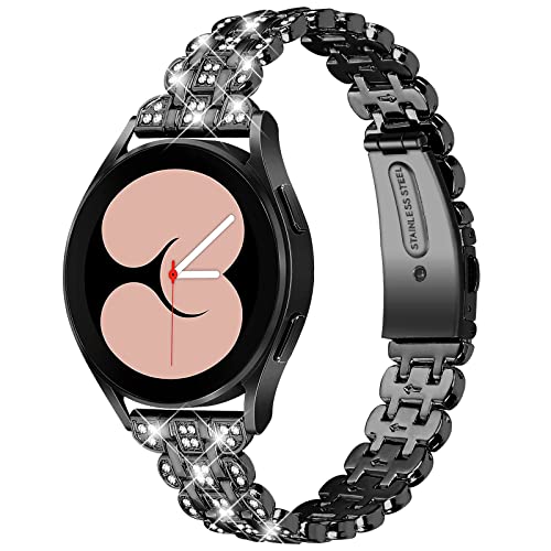 Correas reemplazo para reloj BOCLOUD NY20, metal con cristales negro miniatura 2