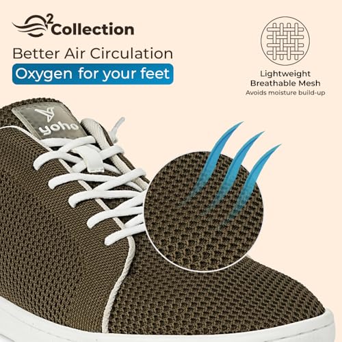 Image of YOHO Wind Sneakers for Men | Stylish Casual Shoes with Elastic Laces | Comfortable, Stretchable & Ultra-Lightweight | Premium Breathable Mesh Fabric
