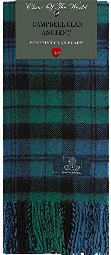 I LUV LTD Campbell Clan Ancient Tartan Clan Scarf 100% Soft Lambswool