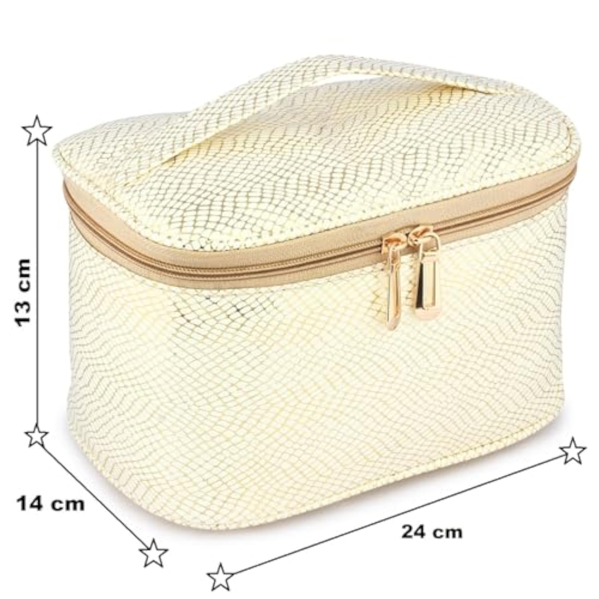 Portable Cosmetic Bag for Women, Large Capacity