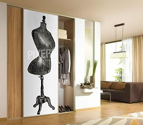 MANNEQUIN WARDROBE Satin Wall Stickers Decal Home Decor 95 x 255 cm | PIXERS