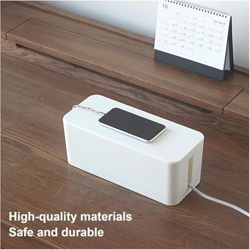 Boîte de rangement pour multiprises blanche M avec capuchon amovible antidérapant