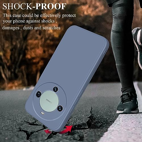Étui pour Huawei Mate 60 Pro en silicone violet anti-trace de doigts - 4