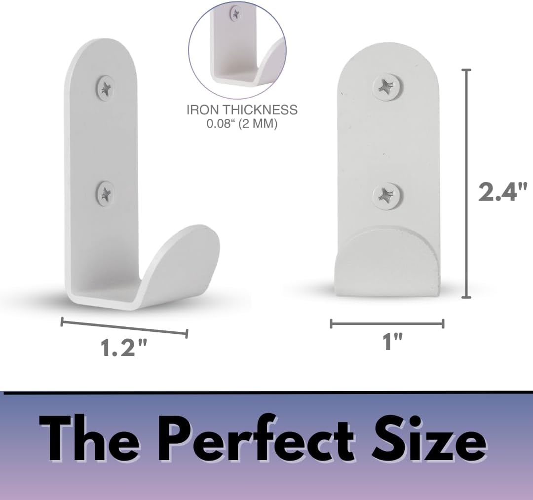 Heavy-Duty Wall Hooks for Hanging (Set of 3) – Stylish Metal Hooks for Coats, Backpacks, Towels & Bags | Decorative Wall Hooks in Chic Pastel Colors for Entryways, Kids’ Rooms & Bathrooms - Image 5