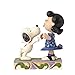 Peanuts by Jim Shore Lucy and Snoopy Stone Resin Figurine, 5”