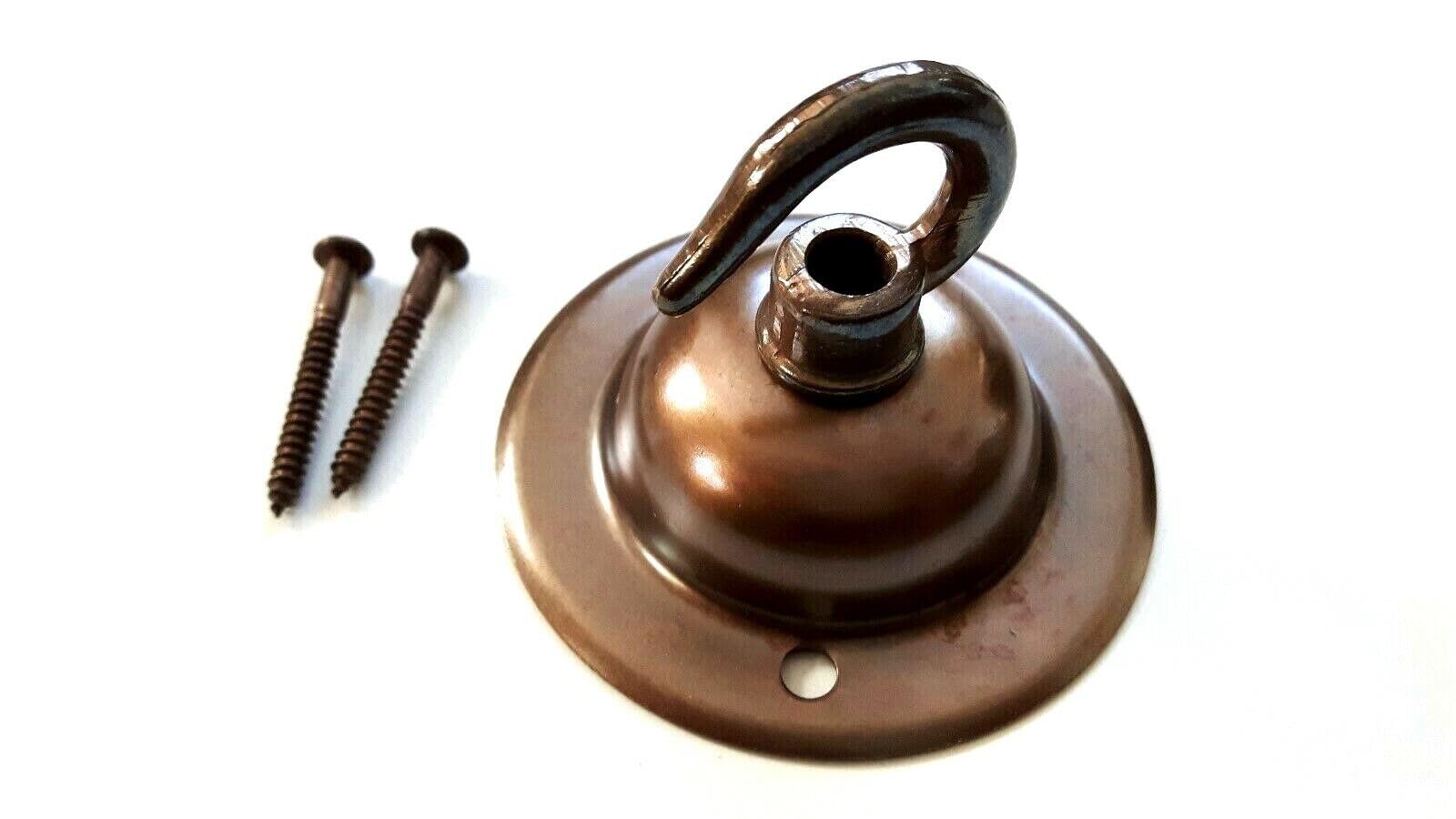 Antique Brass Metal Ceiling Dome With Hook And Fixing Screws Choice Of Finishes (Antique Brass)