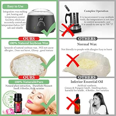 SAEUYVB Candle Making Kit With Hot Plate Full Set - For Adult Diy Starter Soy Candle Making Supplies Perfect As Home Decorations