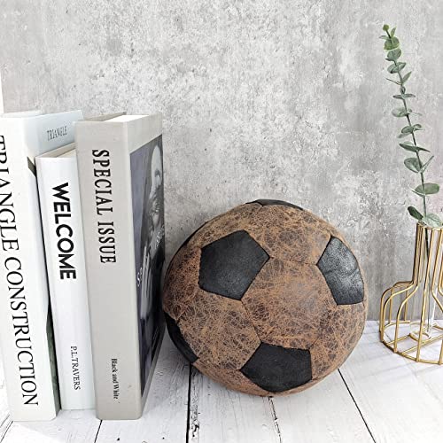 Dewarfami Suede Fabric Football Door Stopper, Decorative Door Stop Brown And Black #TOP2