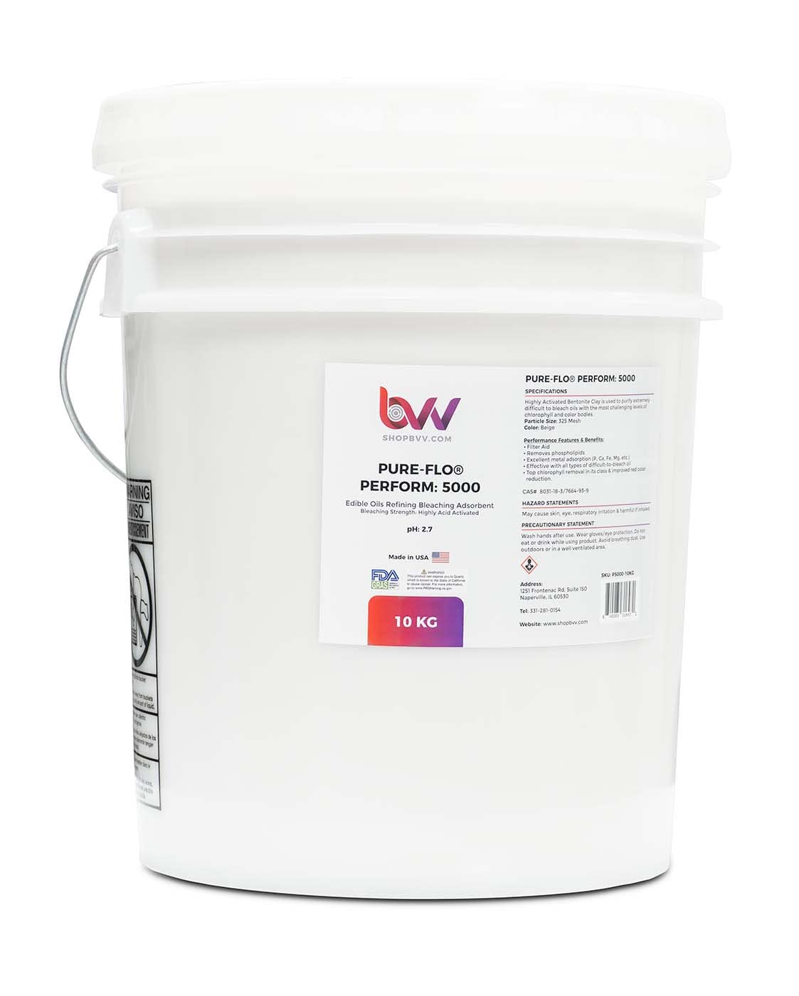BVV Pure-Flo Perform 5000 Highly Acid Activated Bleaching & Decolorizing Bentonite Size 10KG