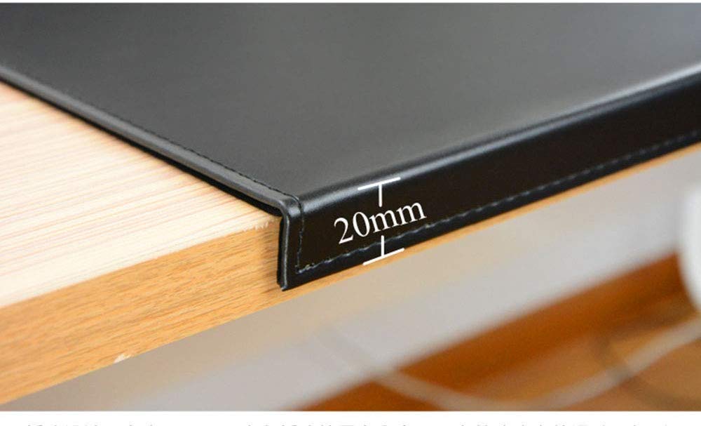 Sous-main de bureau en cuir épais avec protection des bords, durable, imperméable et multifonctionnel pour écrire/travailler, tapis d'écriture antidérapant