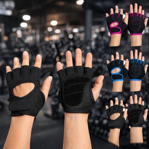 Luva Academia Premium Treino Musculação Antiderrapante Ajustável Neoprene Respirável Proteção Contra Calos Fitness Ciclismo Unissex