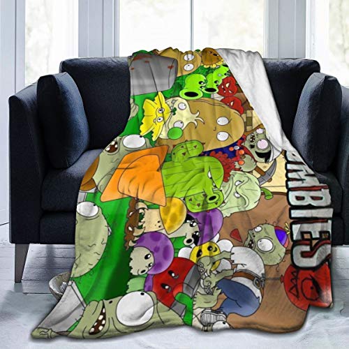 Guo Jiajun Plants Vs. Zombies Ultra-Soft Micro Fleece Blanket Anti-Pilling Flannel Sleep Comfort