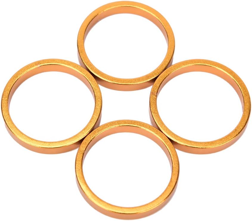 Bike Headset 4Pcs/Set Aluminum 5mm 28.6mm Cap for Cycling Fork Washer Alloy Headset Stem Spacer Road Bike Headset Bearings(Red)