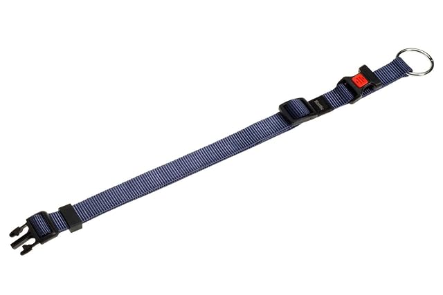 Karlie 63916 Plus Collar de Nylon, 25 x 45-65 cm, Azul Oscuro, L