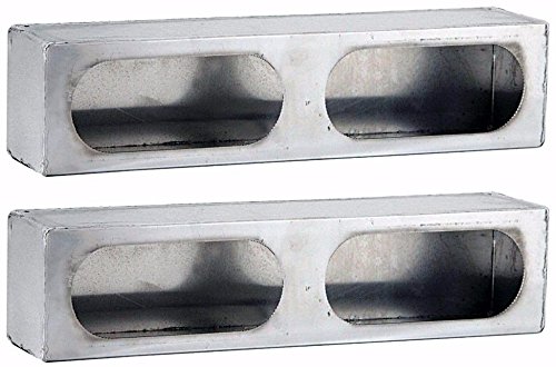 BA Products Set of 2, BP LB3163ALSM-x2 DOUBLE OVAL, SMOOTH ALUMINUM, TAIL LIGHT BOXES for Wrecker, Truck Bodies, etc