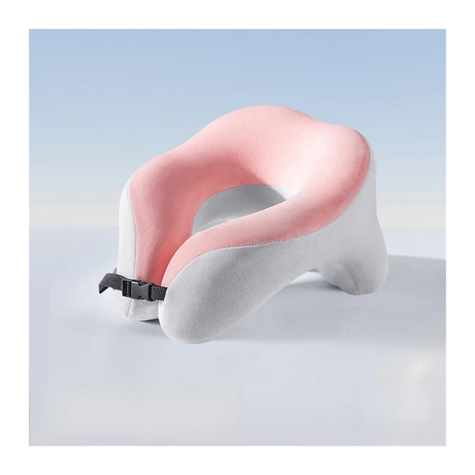 Hviyroi car seat cushion Travel Neck Pillow Slow Rebound Memory Foam U-shaped(Pink)
