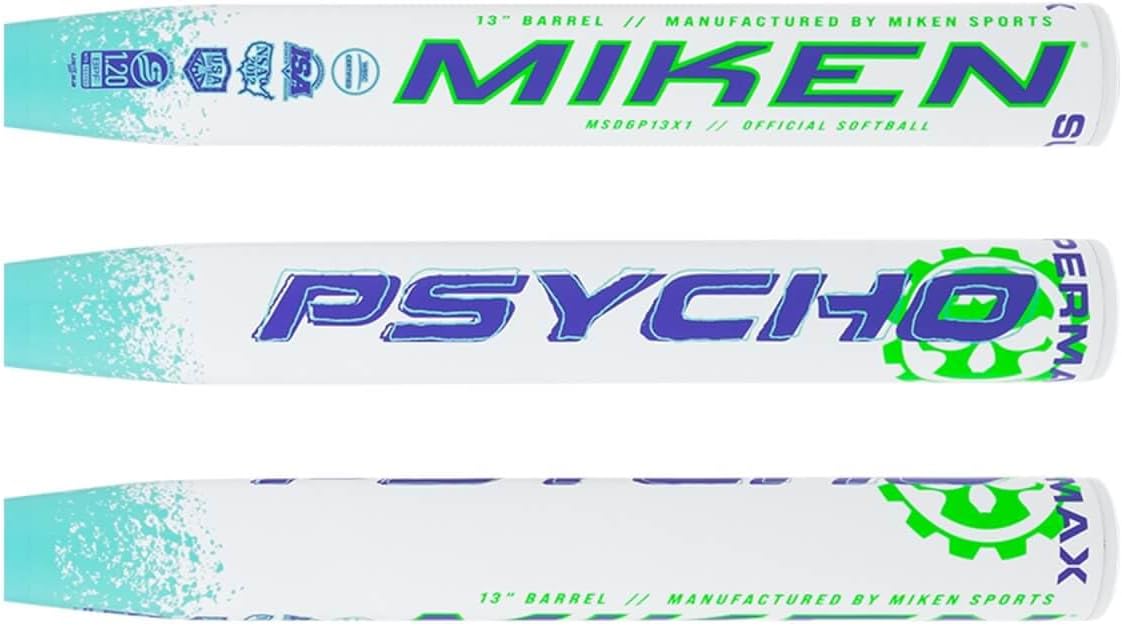 Miken Psycho 13" SuperMax Dual Stamp Slow Pitch Softball Bat: MP13X1