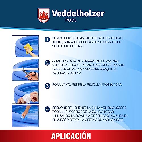 Miniatura 4 de Kit De Reparación De Piscinas Veddelholzer Impermeable 10 Cm X 150 Cm Cinta De Sellado Transparente, Cinta Flexible, Herramienta De Reparación De Sellado De Piscinas