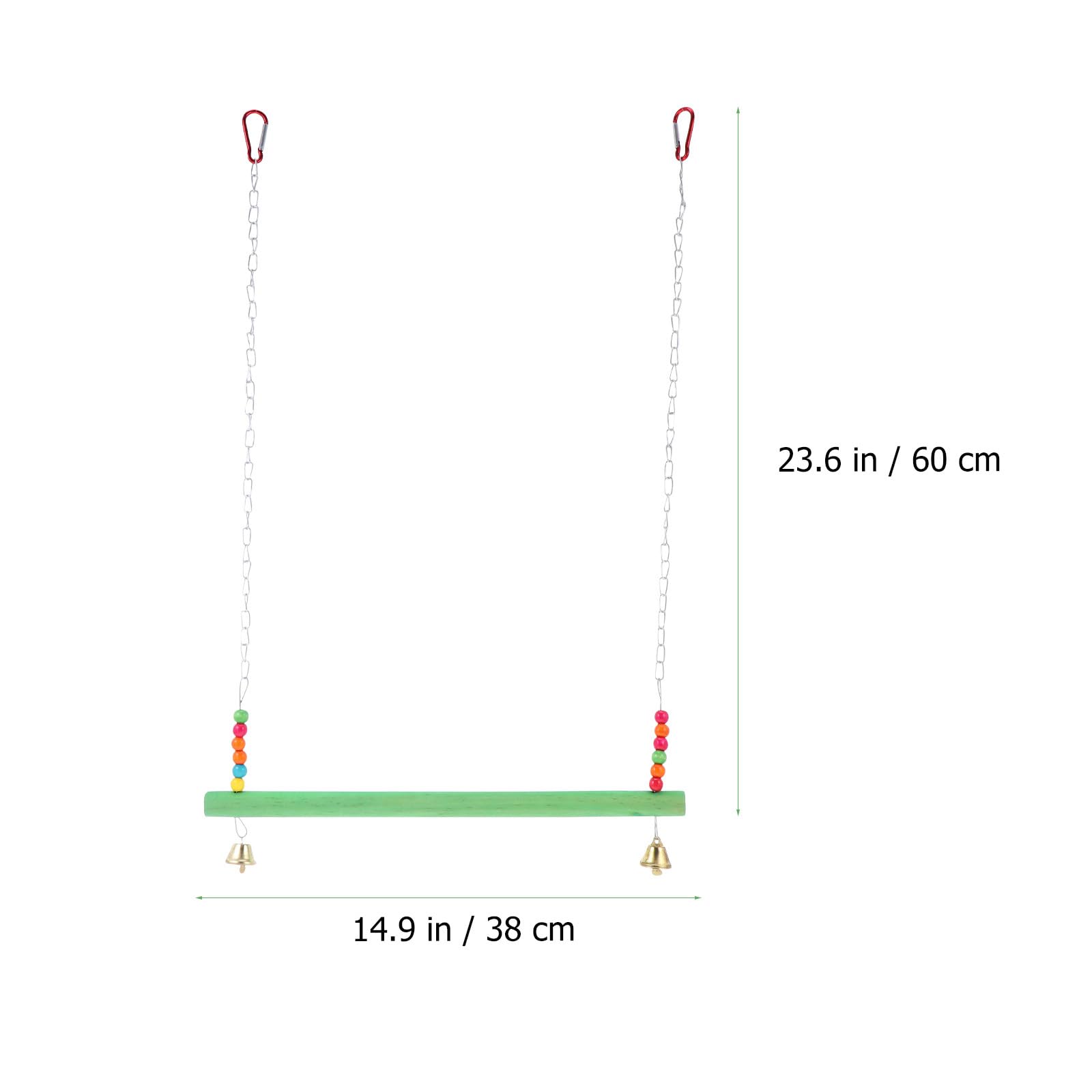 Garneck Rooster Hen Swing Ladder Pet Wooden Climbing Frame Chicken Swing Toy Safe Fun for Chickens Random