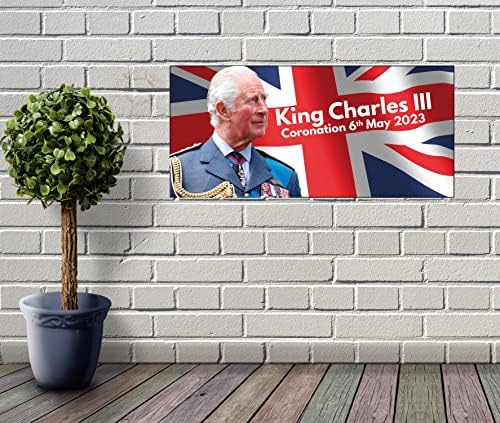 King Charles III Coronation Banner Decorations GB Union Jack (pack of 2)