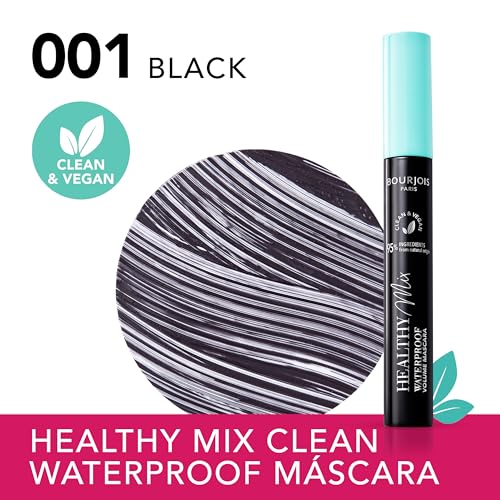 Bourjois Healthy Mix Water Proof Máscara, Negro 001, 10 ml - imagen 8