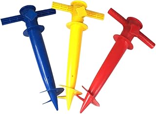 BESPORTBLE 2 Peças Guarda-Chuva Externo Âncora Guarda-Chuva De Praia Parafuso Âncora Guarda-Chuva Âncora De Solo Guarda-Chuva De Praia Âncora Guarda-Chuva De Praia Acessórios Espigões