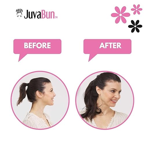 Miniatura 8 de JUVABUN Extensiones de cabello rizado mágico para cola de caballo de 15.5 pies, color marrón medio, extensiones de cabello sintético, onduladas y