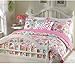 Girls reversible flower and polka dot quilt set (Queen)