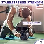 Mata1 Ab Roller Wheel, Abs Workout Machine, Perfect for Core & Abdominal Strength Training, Exercise Wheels for Home Gym w/Knee Pad, Fitness Equipment for Sports - Image 3