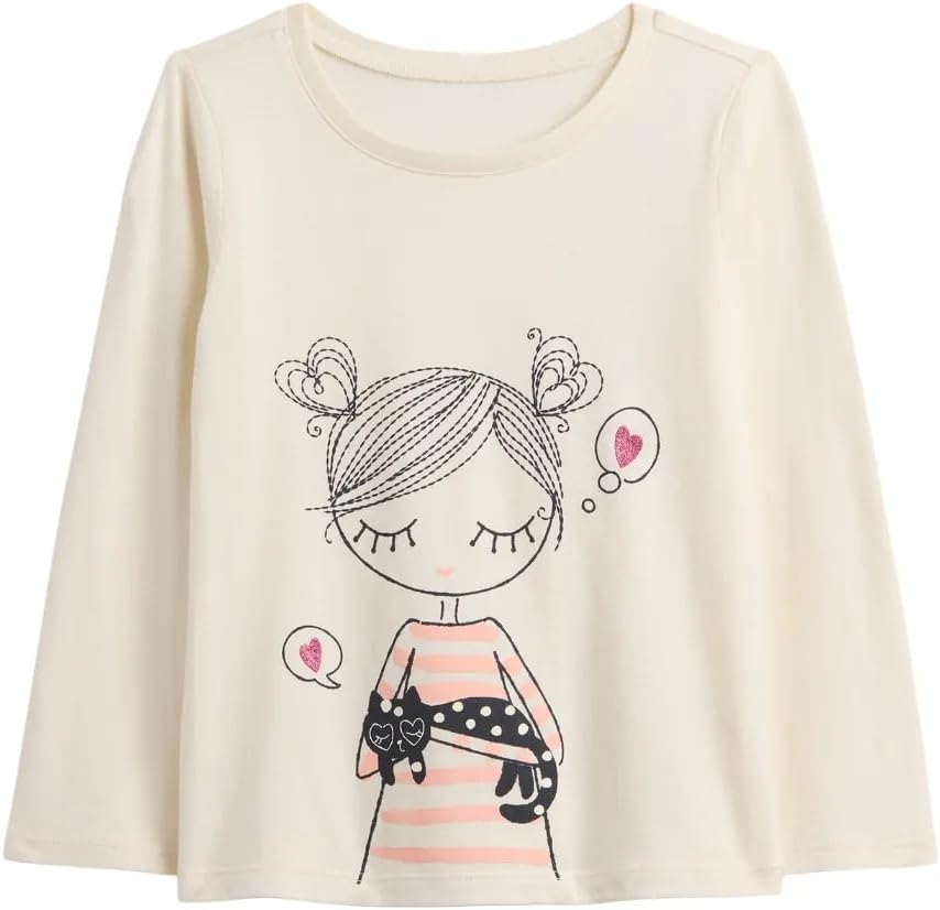 GAP Baby Girls' Long Sleeve Graphic Tee