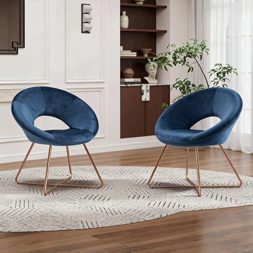 Sillón Plegable Terciopelo Azul miniatura 4
