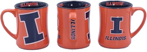 Miniatura 26 de Nebraska Cornhuskers - Taza de cerámica en relieve (3D) de 16 onzas, color rojo