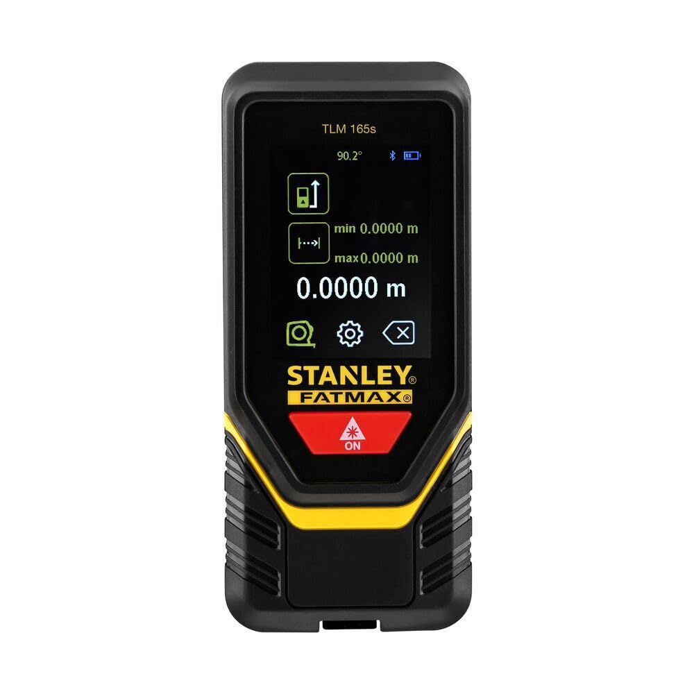 TLm165S Télémètre mESURE LASER BLUetOOTH - PORTÉE de 50m - PRÉCISION : +/-1,5mm - 10 FONCTIONS + ADDITIONS / SOUSTRACTIONS - LIVRÉ avec PILES et ÉTUI de PROTECTION