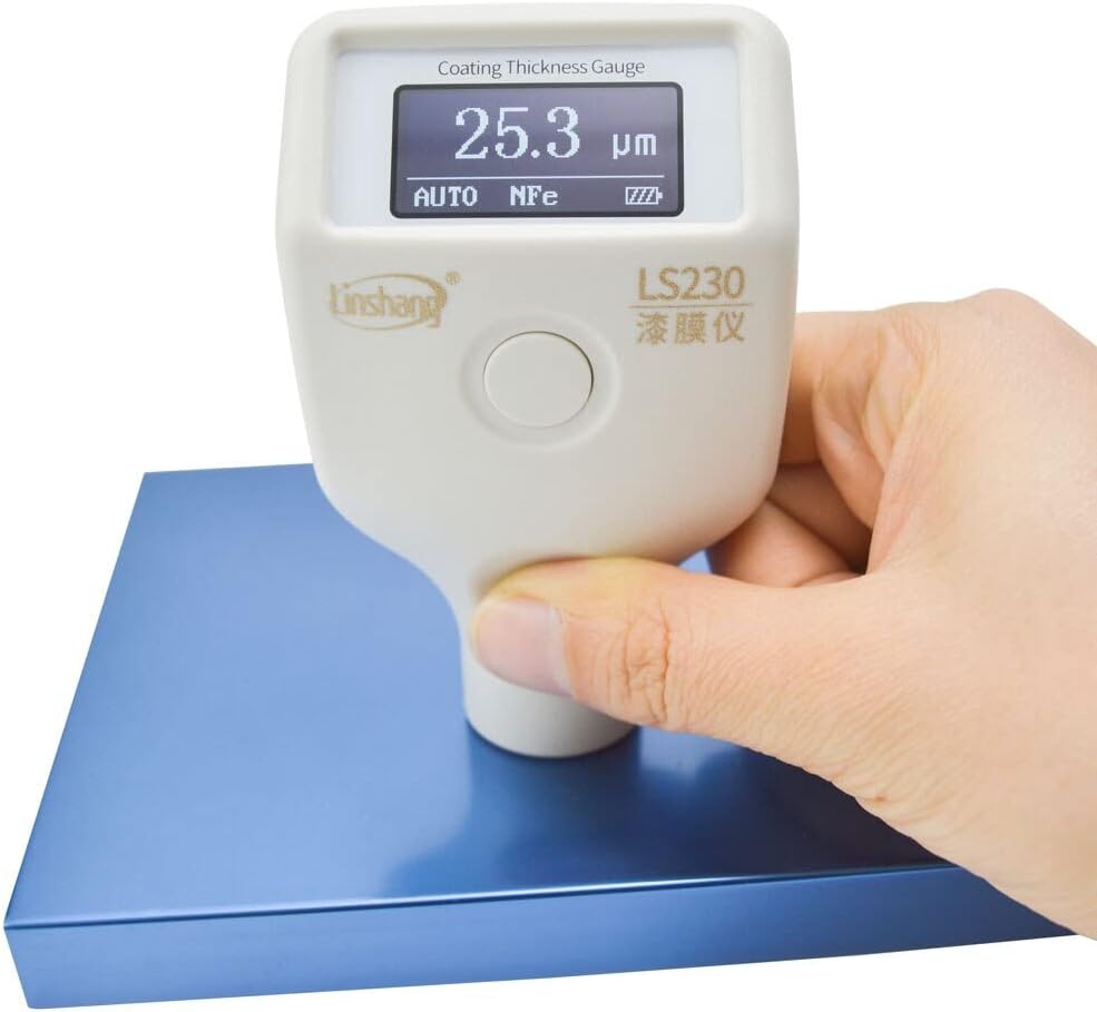 LS230 Automotive Paint Meter - Handheld Car Coating Thickness Gauge, -40°C OLED, 0-2000μm, Magnetic/Eddy Current, Portable Paint Inspector for Auto Body Shops
