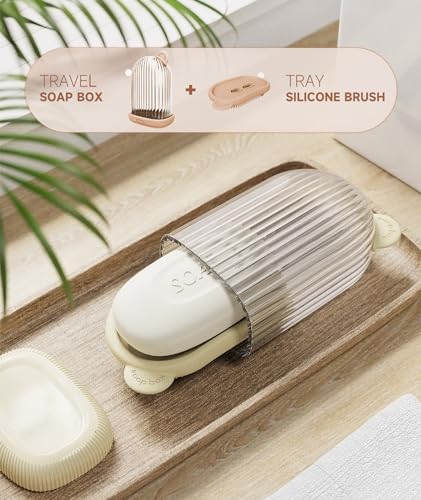 Image of PEISAINOX Travel Soap Case, Leakproof Soap Container with Lid, Portable Bar Soap Holder for Traveling, Soap Dishe for Bathroom