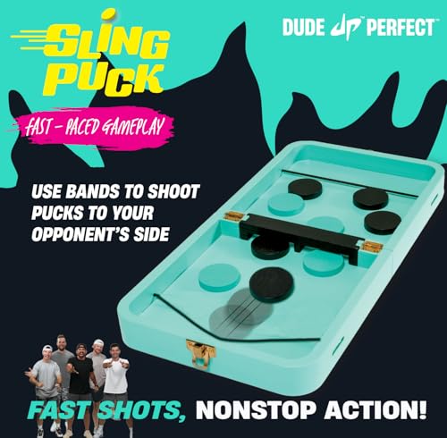 Dude Perfect Sling Puck & Checkers Game Set miniatura 2